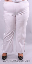 Белые брюки Атласная полоска (фото 1)